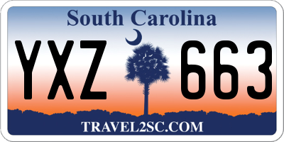 SC license plate YXZ663
