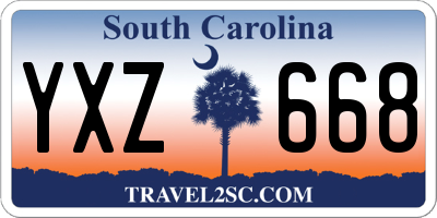 SC license plate YXZ668