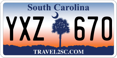 SC license plate YXZ670