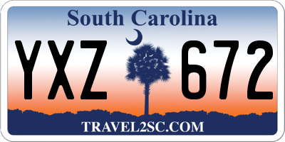SC license plate YXZ672