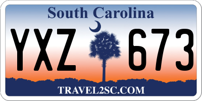 SC license plate YXZ673