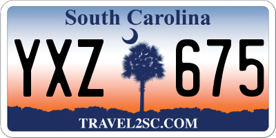 SC license plate YXZ675