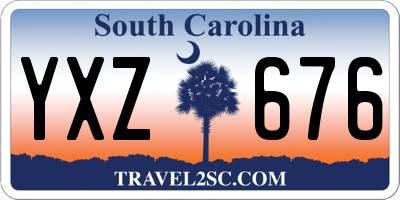 SC license plate YXZ676