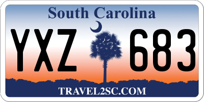 SC license plate YXZ683