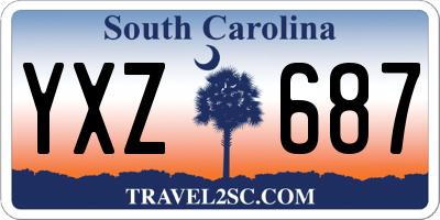 SC license plate YXZ687