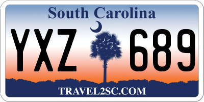 SC license plate YXZ689