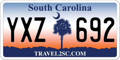 SC license plate YXZ692