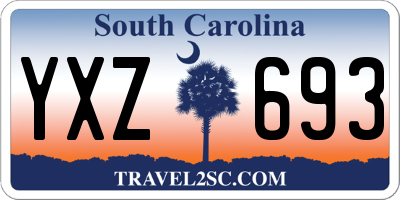 SC license plate YXZ693