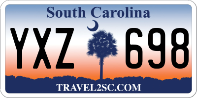 SC license plate YXZ698