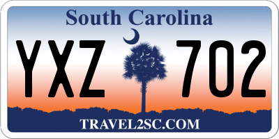 SC license plate YXZ702