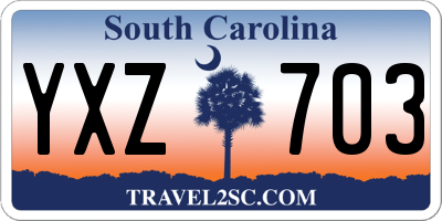 SC license plate YXZ703