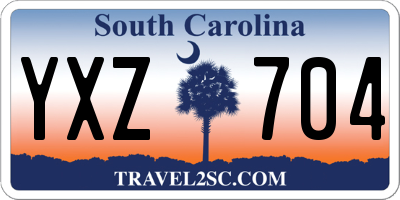 SC license plate YXZ704
