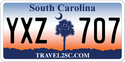 SC license plate YXZ707