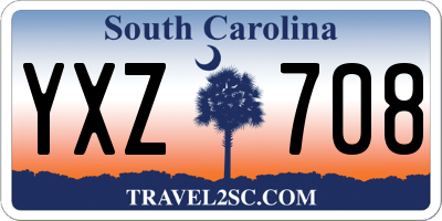 SC license plate YXZ708