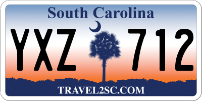 SC license plate YXZ712