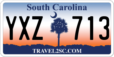 SC license plate YXZ713