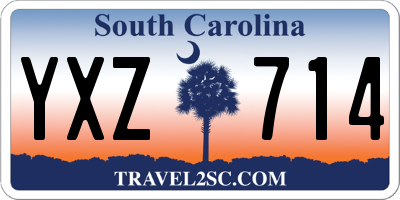 SC license plate YXZ714