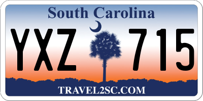 SC license plate YXZ715