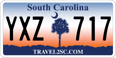 SC license plate YXZ717