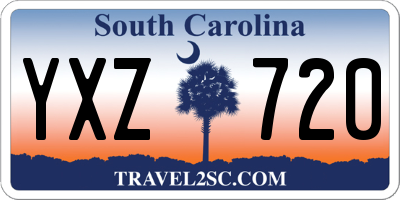 SC license plate YXZ720