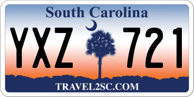 SC license plate YXZ721