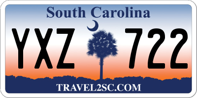 SC license plate YXZ722