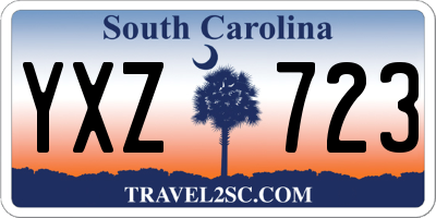 SC license plate YXZ723
