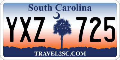 SC license plate YXZ725