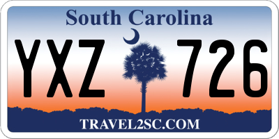 SC license plate YXZ726