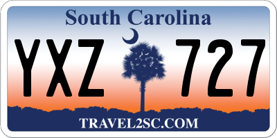 SC license plate YXZ727