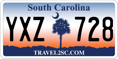 SC license plate YXZ728