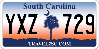 SC license plate YXZ729