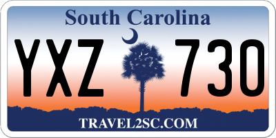 SC license plate YXZ730