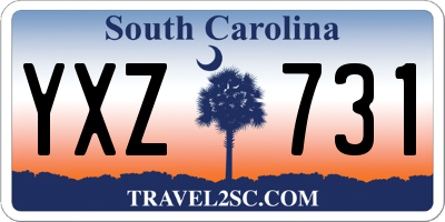 SC license plate YXZ731