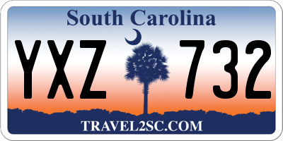 SC license plate YXZ732