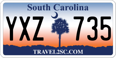 SC license plate YXZ735