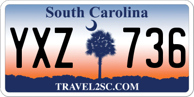 SC license plate YXZ736