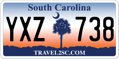SC license plate YXZ738