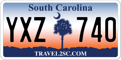 SC license plate YXZ740
