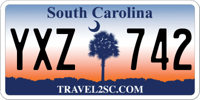 SC license plate YXZ742