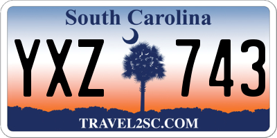 SC license plate YXZ743