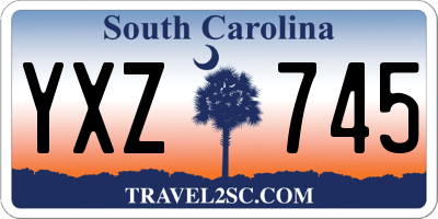 SC license plate YXZ745