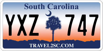 SC license plate YXZ747