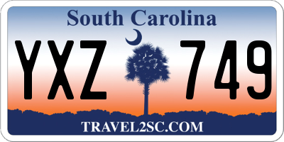 SC license plate YXZ749