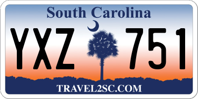 SC license plate YXZ751