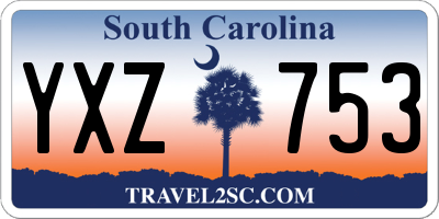 SC license plate YXZ753