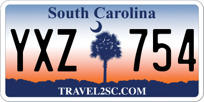 SC license plate YXZ754
