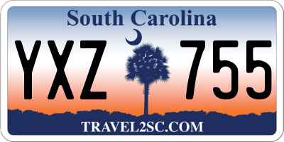 SC license plate YXZ755