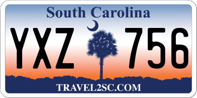 SC license plate YXZ756