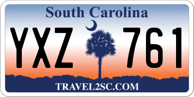 SC license plate YXZ761
